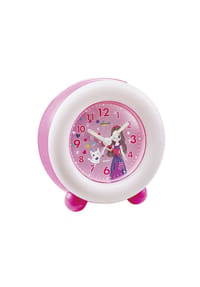 Atlanta by PARAGON - Atlanta Kinderwecker ohne Ticken mit Prinzessin-Motiv, Snooze & Leuchtring  - 2136/8 (Pink) - Pink
