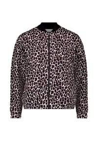 BETTY BARCLAY - Sweatjacke mit Leoprint - Schwarz/Beige