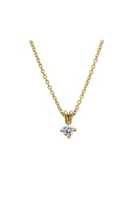 LYOMI - Anhänger mit Kette 585/- Gold 1 Diamant Lab Grown 0,50ct. - gelb