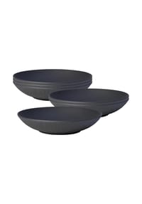 Villeroy & Boch Schale flach Manufacture Rock ø 23,5 cm 6er Set schwarz - MANUFACTURE ROCK - schwarz