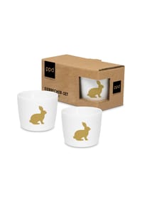 ppd - Eierbecher Pure Easter gold Egg Cup Set, 2-tlg., Weiß / Gold - Weiß / Gold