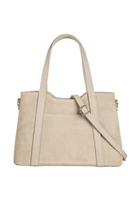 Cluty - Handtasche Echt Leder, Made In Italy - beige