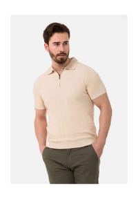 CIPO & BAXX® - T-Shirt CT752 gerade geschnitten - BEIGE