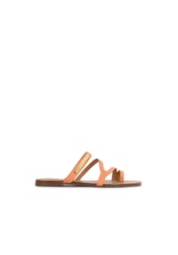 Kazar - Orangefarbene Flip-Flops mit Schmuckverzierung - Orange