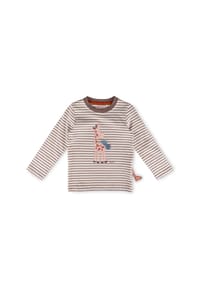 sigikid® - T-Shirt Savanne ,  für Kinder - Creme-Braun geringelt