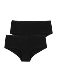 SNOCKS - Basic Hipster, 2er-Pack, für Damen - 9 BLACK