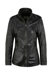 7eleven - Lederjacke Grenoble in elegantem Design - black