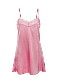 LASCANA - Negligé Alana, Seidenanteil, für Damen - 776 PINK