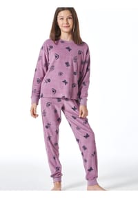 Schiesser Set Pigiama In Morbido Cotone Per Bambine E Ragazze - Felpa E Pantalone - Taglie 140-176 - 2