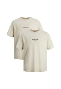 JACK & JONES - T-Shirt 2er Pack Jorvesterbro - Moonbeam