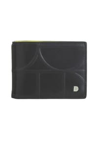 DuDu Up - Up Geldbörse RFID Schutz Leder 11 cm Geldscheinklammer - black-bright yellow