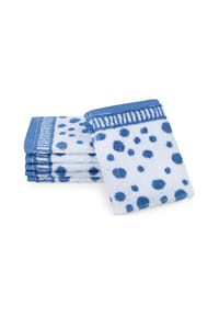 ROSS® 6 X Waschhandschuh im Set Punkte allover - Punkte allover - Altrosa