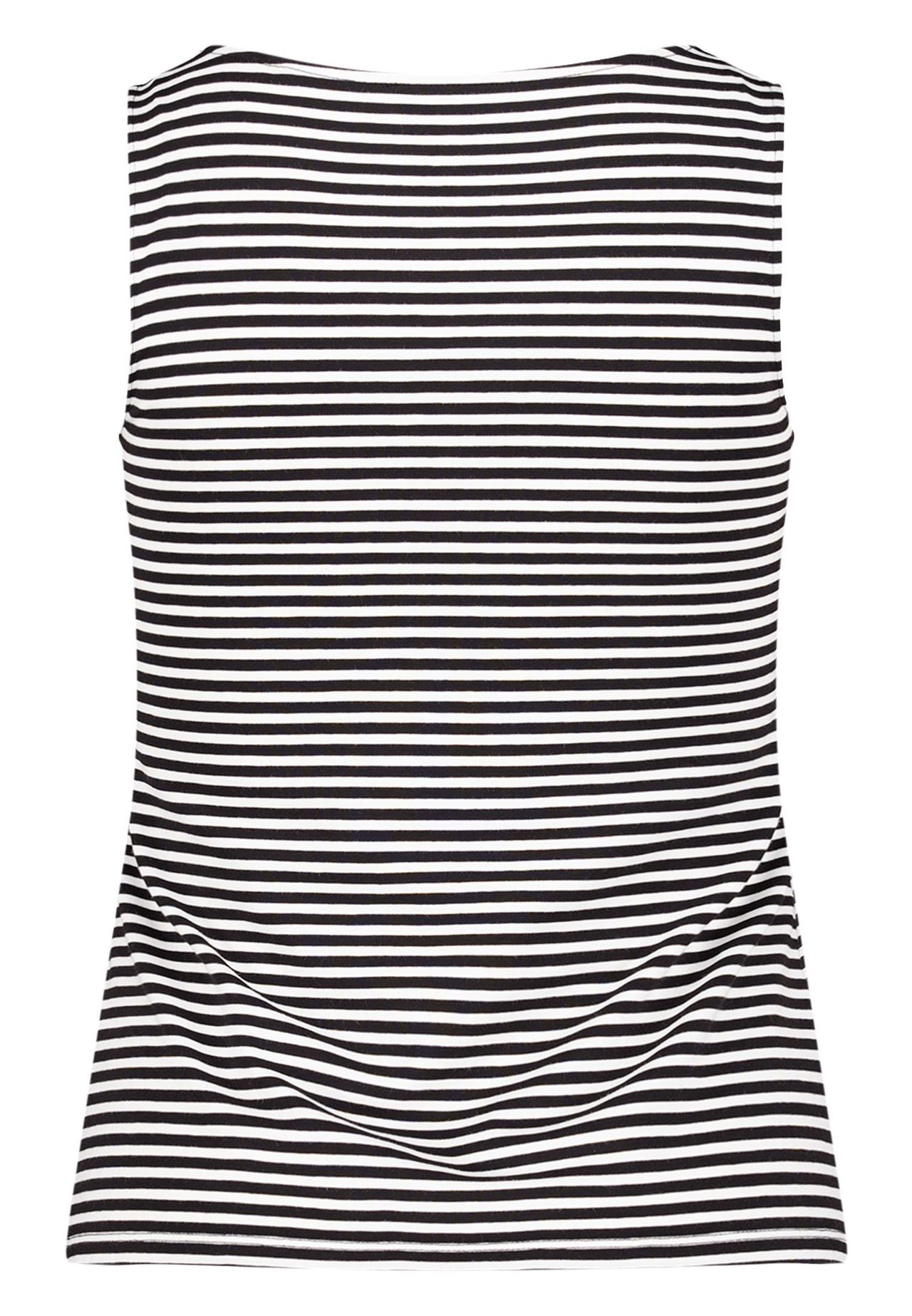 Zero Top, U-Boot-Ausschnitt, FüR Damen, Schwarz|Weiß, 36