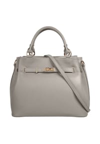 Samantha Look - Handtasche Echt Leder, Made In Italy, Geräumige Henkeltasche Mit Smartphonefach - beige