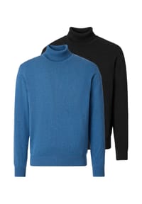 redmond - Rollkragenshirt 2er Pack Basic - Beige