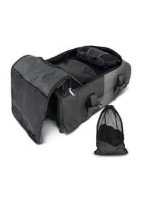 normani® - Reisetrolley mit Rucksackfunktion 90 L mit 5 Kleidertaschen - Grau/Petrol