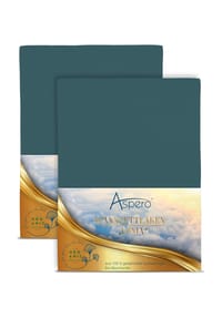 Aspero® - 2 x Spannbettlaken aus Bio-Baumwolle - Anthrazit/Petrol