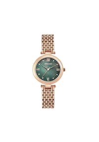 MANGUUN - Damen Armbanduhr - ROSEGOLD/GRÜN
