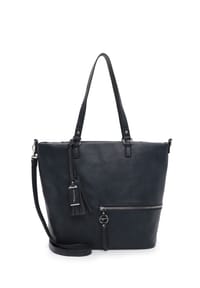 Tamaris NELE - Shopper, Reißverschluss, Anhänger, für Damen - 100 BLACK
