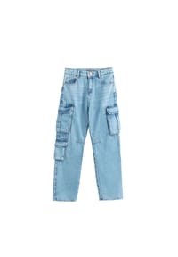 Solang - Hose mit Cargo-Details - Grau schwarz