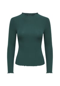 ONLY® - Langarmshirt Emma, Stehkragen, Ripp-Design, für Damen - 177912 FIG
