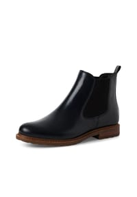 Tamaris - Chelsea Boots, Blockabsatz, Leder, für Damen - 848 NAVY LEATHER