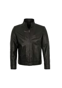 MILESTONE® - Herren Lederjacke Lammnappa schwarz - schwarz