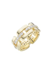 GIORGIO MARTELLO MILANO - Ring mit weißen Zirkonia, vergoldet, Silber 925 - gold