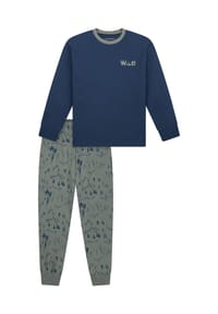 SCHIESSER - Schlafanzug Nightwear - pacific blue