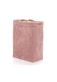 Lycce - Wäschekorb schmal - Cord, faltbarer Wäschesammler, waschbar, formstabil - Beige