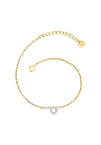GLANZSTÜCKE MÜNCHEN - Damen Armband aus 925/- Sterling Silber in Gelbgold mit Zirkonia - gelbgold