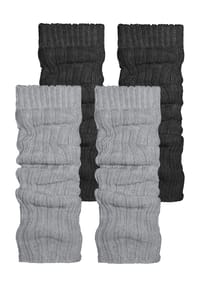 normani® - 2 Paar Strickstulpen mit wärmender Alpakawolle - Anthrazit