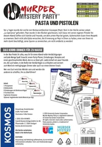 Kosmos Murder Mystery Party – Torta per un cadavere – La cena del crimine per la casa, set completo per esattamente 6 – 8 persone dai 16 anni in su, gioco di
