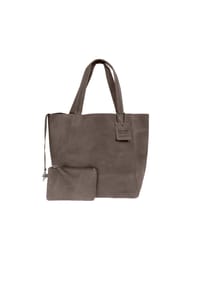 WILD LIFE - Hobo-Bag Shopper Büffelleder, für Damen - grau