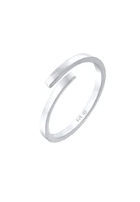 elli. - Ring Wickelring Offen Statement Geo 925 Silber - Silber