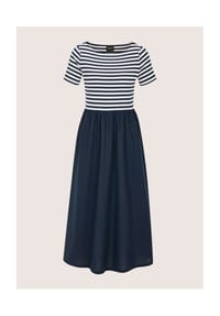 MADELEINE - Kleid - marine / weiß