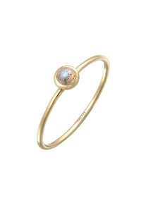 elli. PREMIUM - Ring Solitär Labradorit Edelstein 375 Gelbgold - Gold