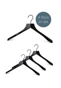 MAWA® Holzbügel Profi 45 SV, schwarz, 4-tlg - ALL BLACK - Schwarz