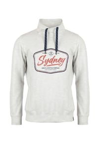 ROADSIGN® australia - Herren Sweatshirt Mode aus Baumwollmix und mit Schalkragen-Style - anthrazit