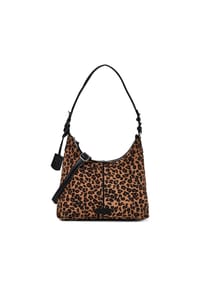 BURKELY Animo - Animo Schultertasche Leder 34 cm - leopard