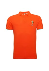 U.S. POLO ASSN. - Poloshirt Kurzarmshirt bunter Poloreiter - blau