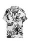BICALLA Blusen-Shirt mit Blüten-Print in Weiß/Schwarz Bild 1