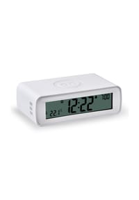 Atlanta by PARAGON - Digitaler LCD-Funkwecker Flip Clock mit Licht, Snooze, Repetition, Crescendo & Alarm - 1874/0 (Weiß) - Weiß