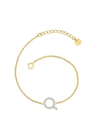 GLANZSTÜCKE MÜNCHEN - Damen Armband aus 925/- Sterling Silber in Gelbgold mit Zirkonia - gelbgold