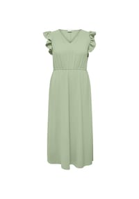 ONLY CARMAKOMA - Shirtkleid Carmetta, Rüschen, für Damen - 194058 LAUR GREEN