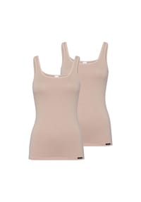 SKINY® - Advantage Cotton Unterhemd, 2er-Pack, U-Ausschnitt, für Damen - 0500 WHITE