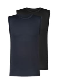 mey - Unterhemd / Tanktop 2er Pack Iconic Modal - Dunkelblau / schwarz