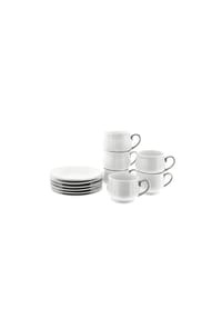 mulex® - Edles Mokkatassen-Set aus feinem Porzellan 100ml – stilvoll & zeitlos - Gold 7 x 5 cm