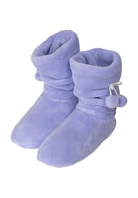 normani® - Damen-Fleece-Hausschuhe mit Bommeln - Apricot