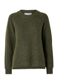 SELECTED FEMME - Pullover, Alpaka-Woll-Mix, Rippbündchen, für Damen - 178991 MEDIUM GRE